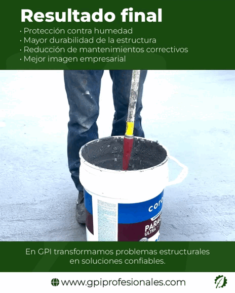 Impermeabilización de una superficie para protegerla de filtración.